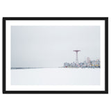 Amusement park in the winter seascape thumbnail
