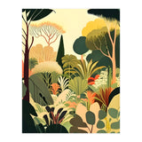 Pastel Garden, Botanical Nature Plants Jungle, Bohemian Eclectic Forest Illustration (Print Only) thumbnail