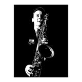 Stan Getz American Jazz Saxophonist in Grayscale (Print Only) thumbnail