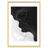 Abstract Black And White Wavy Lines Flowing thumbnail