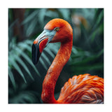 Close Up Of A Vibrant Orange Flamingo Bird (Print Only) thumbnail