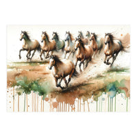 Galloping Horse Herd (Print Only)