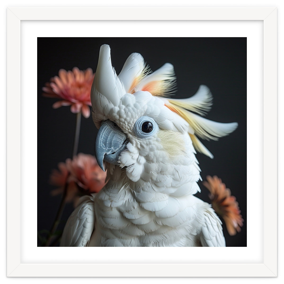 Beautiful Cockatoo Parrot With Yellow Crest