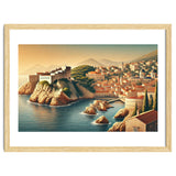 Vintage Croatia, Dubrovnik Coastal Poster thumbnail