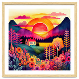 Folk Sunset Over Mountain Lake thumbnail