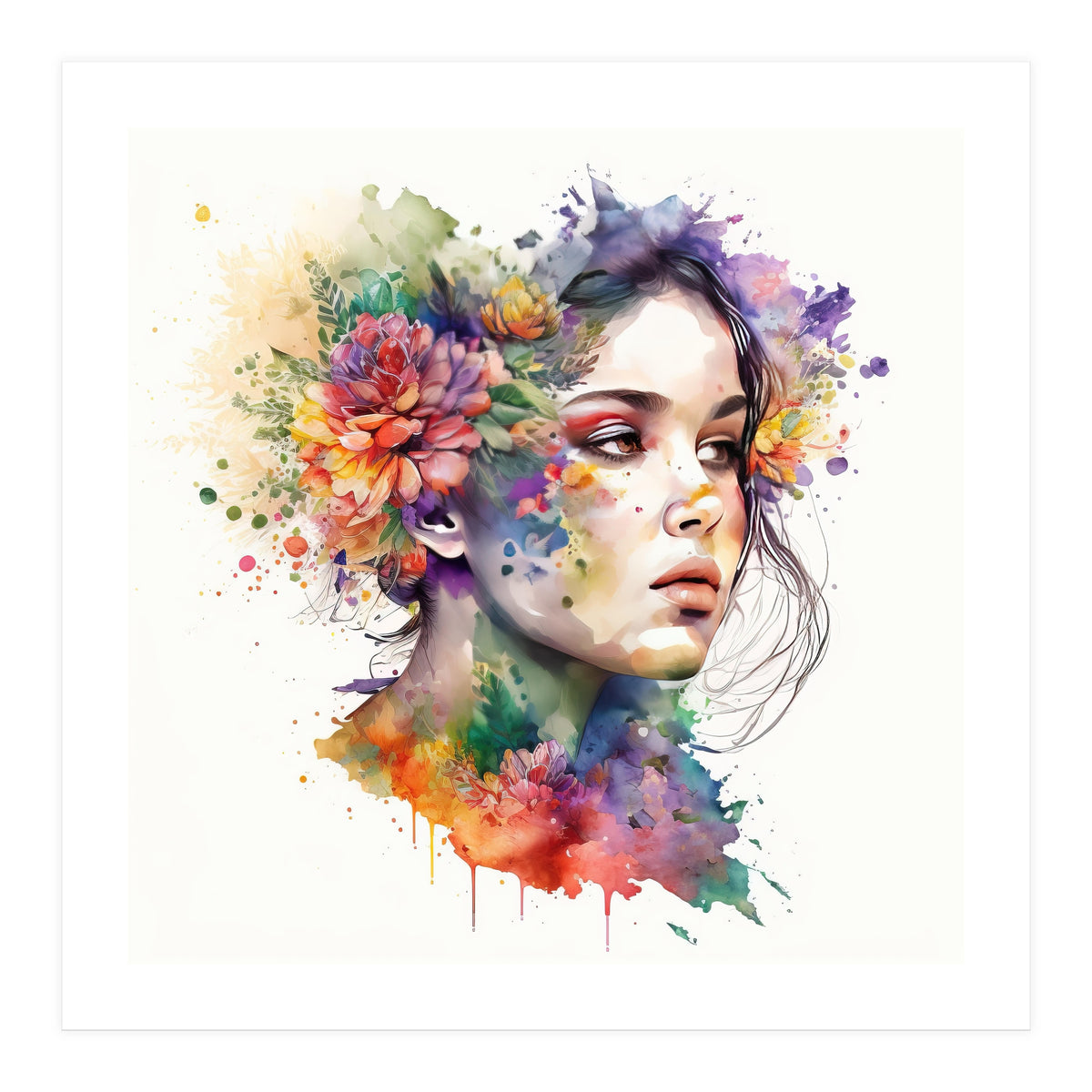 Ethereal Bloom Portrait (Print Only)