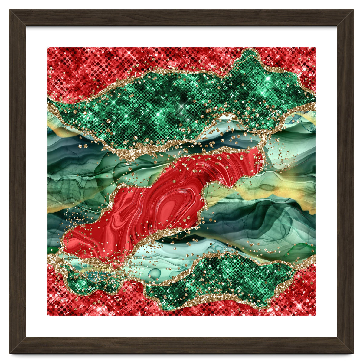 Christmas Glitter Agate Texture 03