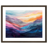 Vibrant Abstract Watercolor Mountain Landscape thumbnail
