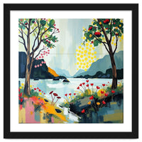 Serene Mountain Lake Landscape