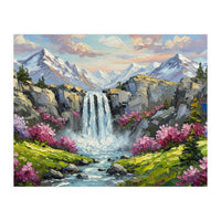 Alpine Waterfall Serenade (Print Only)