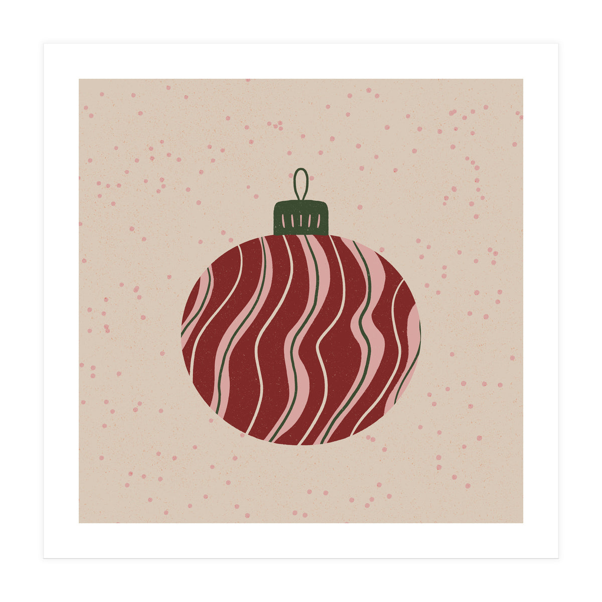 Christmas Globe with swirls (Print Only)