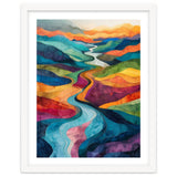Colorful Abstract River Valley Landscape Art thumbnail