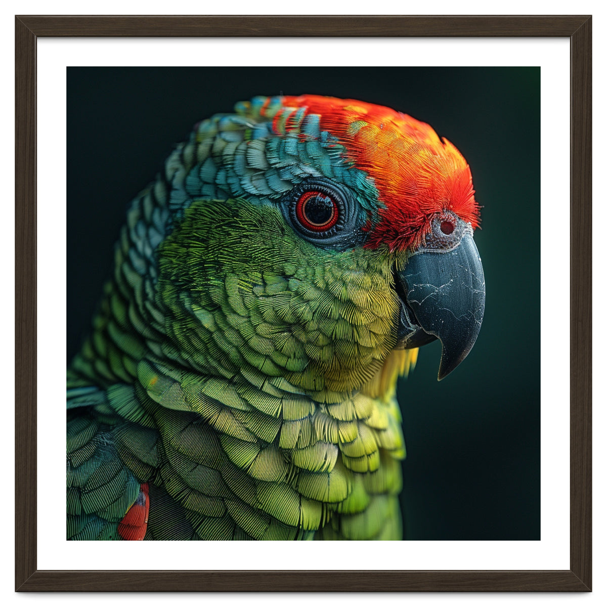 Close Up Colorful Parrot Bird Feather