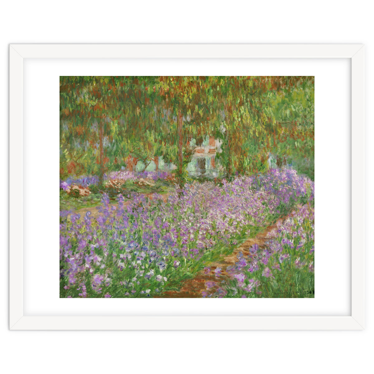 Le jardin a Giverny. Oil on canvas.