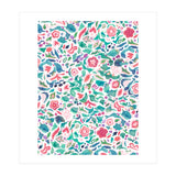 Primitive Flowers Green Coral (Print Only) thumbnail