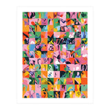 Life On A Checkboard, Abstract Maximalism Eclectic Painting, Bohemian Pop Of Color Illustration (Print Only) thumbnail