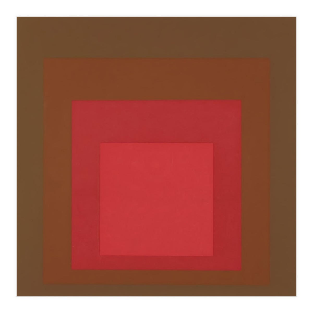 JOSEF ALBERS - HOMAGE TO THE SQUARE, RED, BROWN  (Print Only)