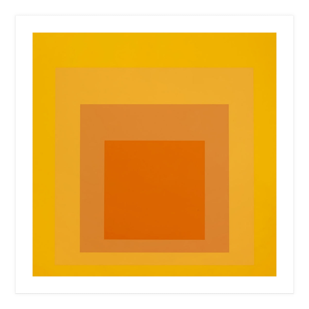 JOSEF ALBERS - HOMAGE TO THE SQUARE YELLOW ORANGE 2. HIGH RESOLUTION (Print Only)