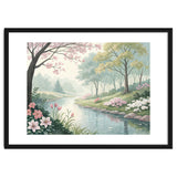 Springtime Blossoms: A Serene Garden Stream thumbnail