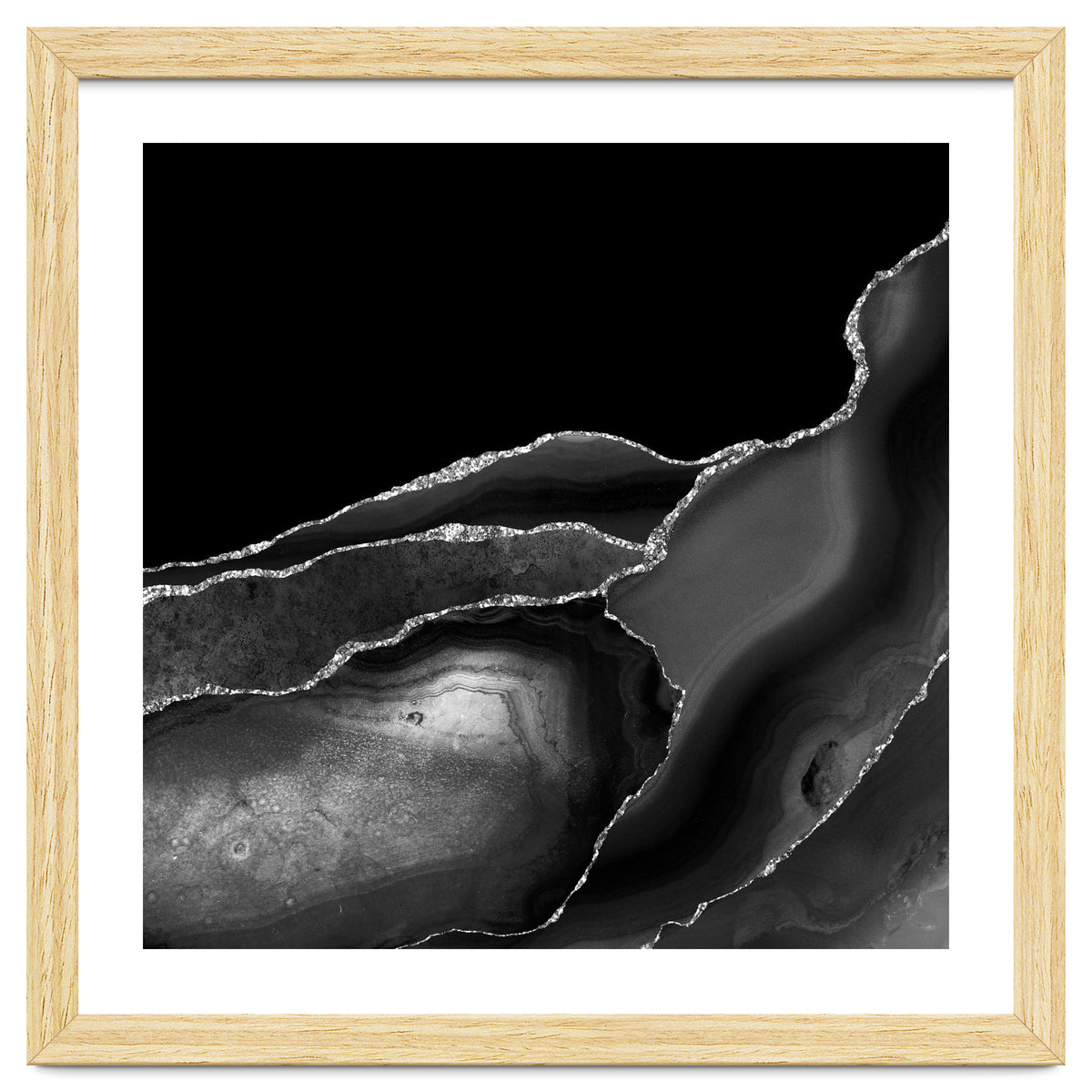 Black & Silver Agate Texture 04