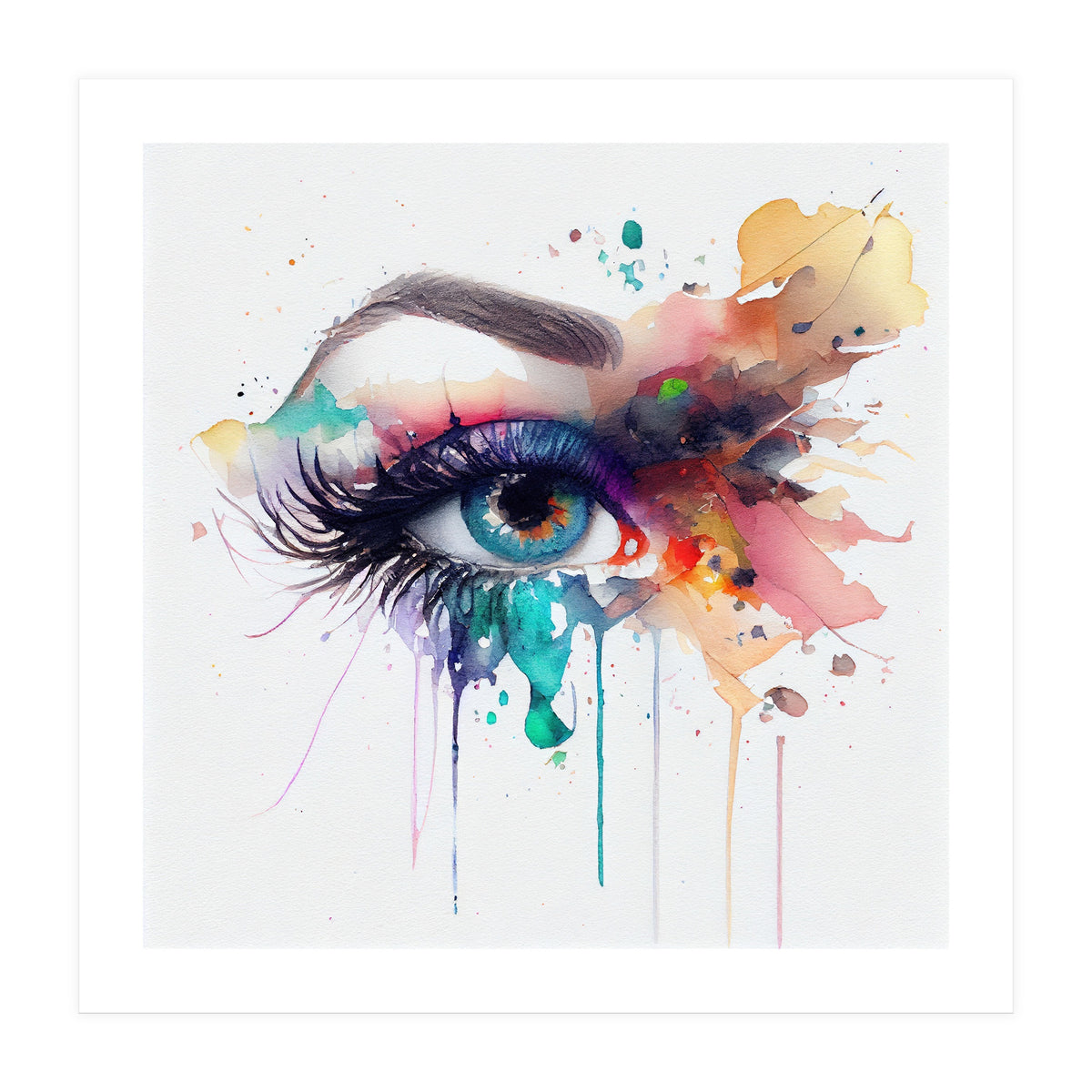 Watercolor Woman Eye #2 (Print Only)