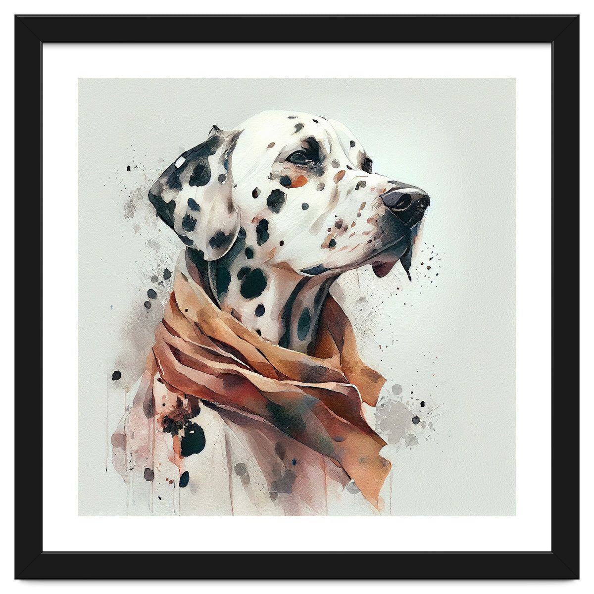Watercolor Dalmatian Dog
