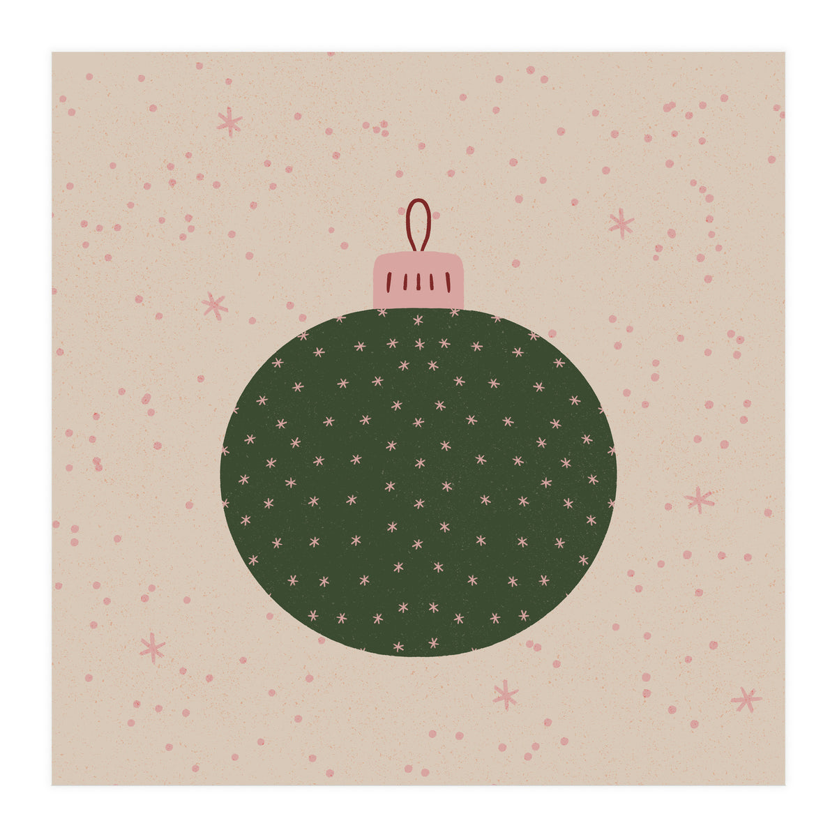 Christmas globe with snowflakes (Print Only)