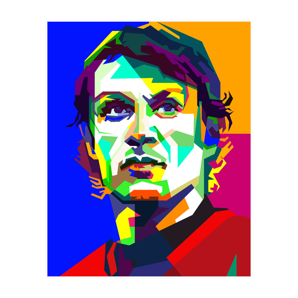 Paolo Maldini Italian Classic Football WPAP (Print Only)
