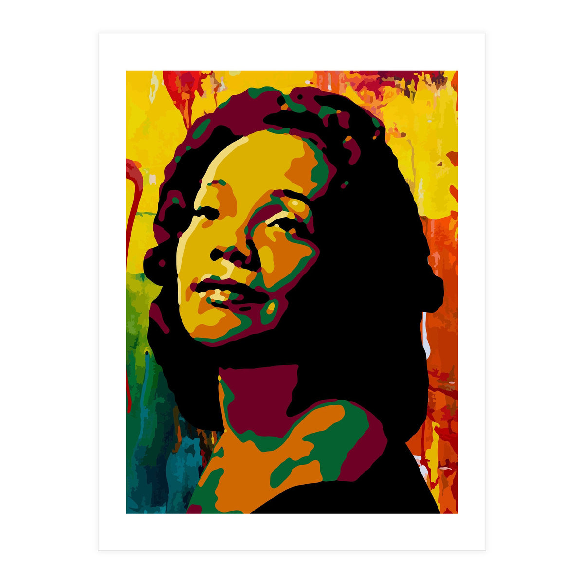 Coretta Scott King Colorful Abstract Art 2 (Print Only)