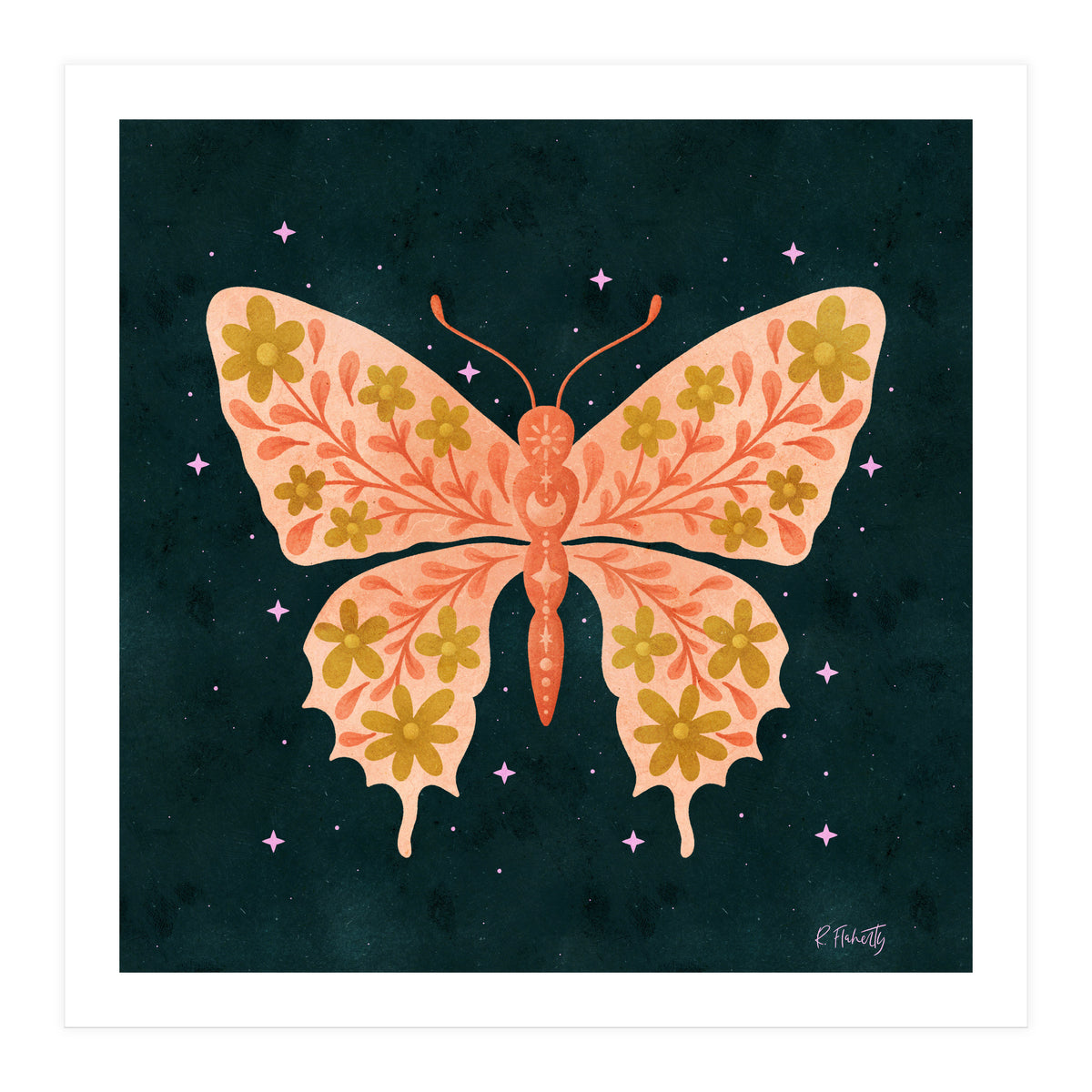 Cosmic Floral Butterfly (Print Only)