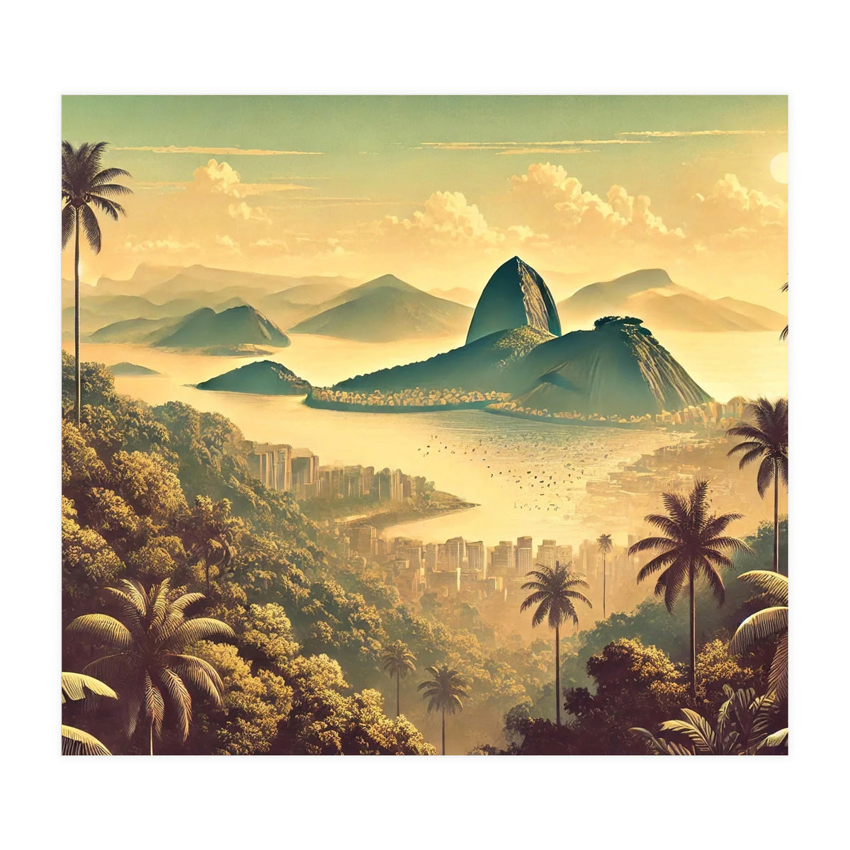 Vintage Brazil, Rio De Janeiro Tropics Poster (Print Only)