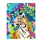 Tropical Tiger, Animal Jungle Watercolor Painting, Nature Travel Wild Botanical (Print Only) thumbnail