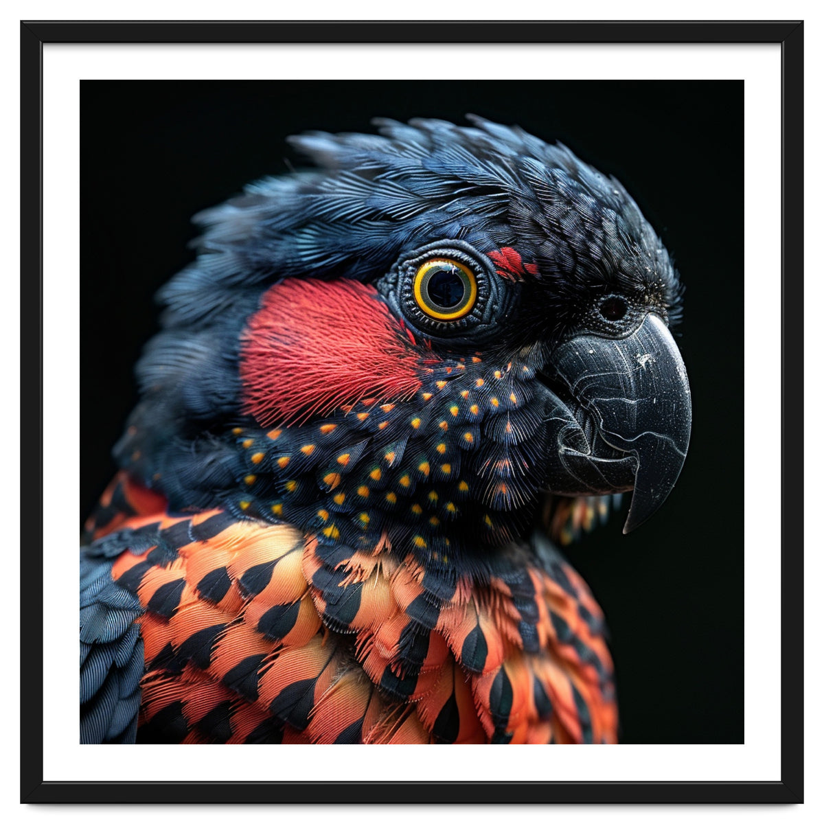 Close Up Portrait Of A Colorful Exotic Parrot