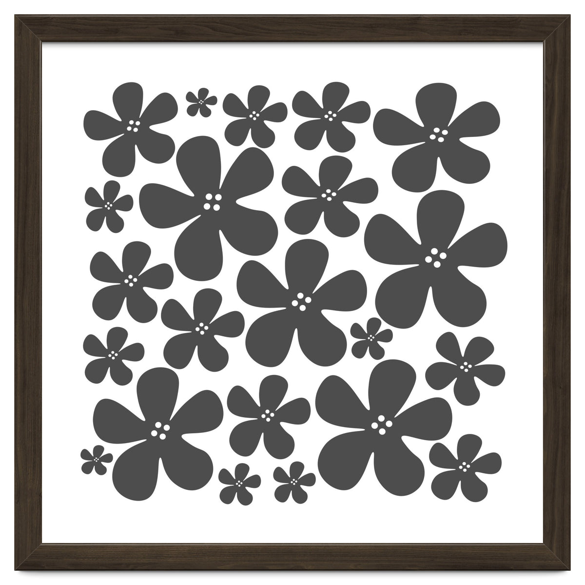 Grey Flowers Pattern