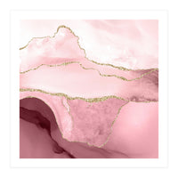 Blush & Gold Agate Texture 05  (Print Only)