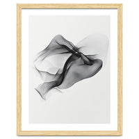 Abstract Black Flowing Fabric Wave