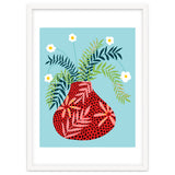 Sunny Side Up Flower Pot, Floral Odd Quirky Imperfect Whimsical Unique, Eclectic Bohemian Strange Polka Dots Maximalist thumbnail