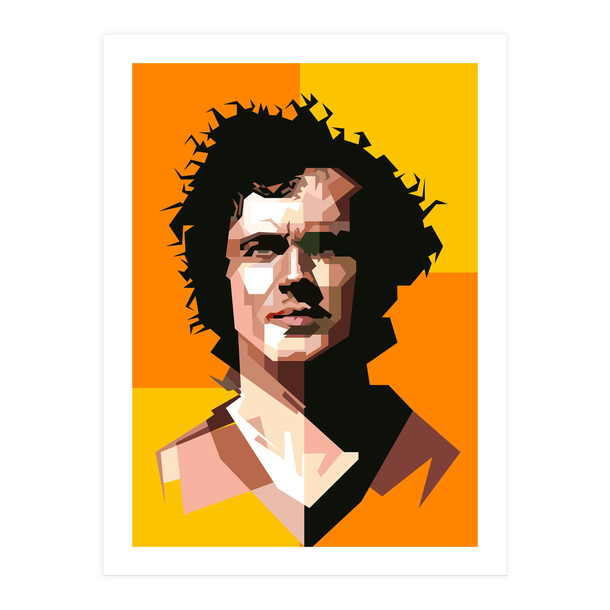 Retro Franz Beckenbauer Football  (Print Only)