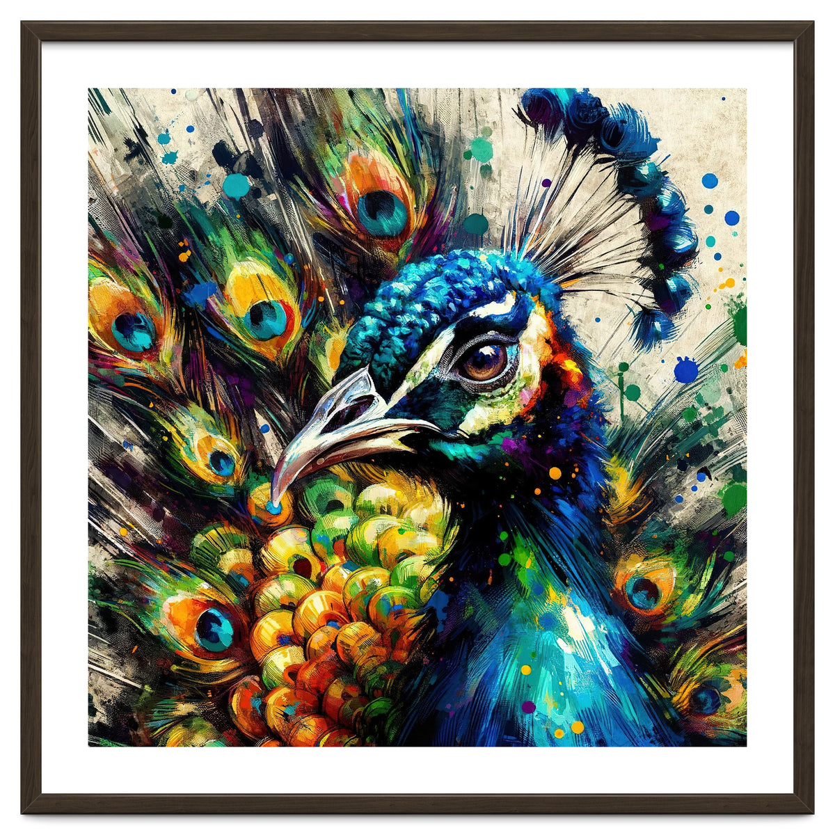 Vibrant Peacock Portrait