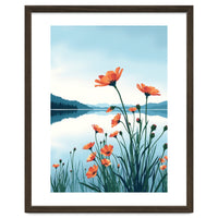 Flower And Lake
