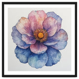 Ethereal Bloom: Watercolor Petals in Indigo and Rose thumbnail