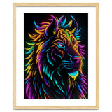 Lion Colored Neon Art thumbnail
