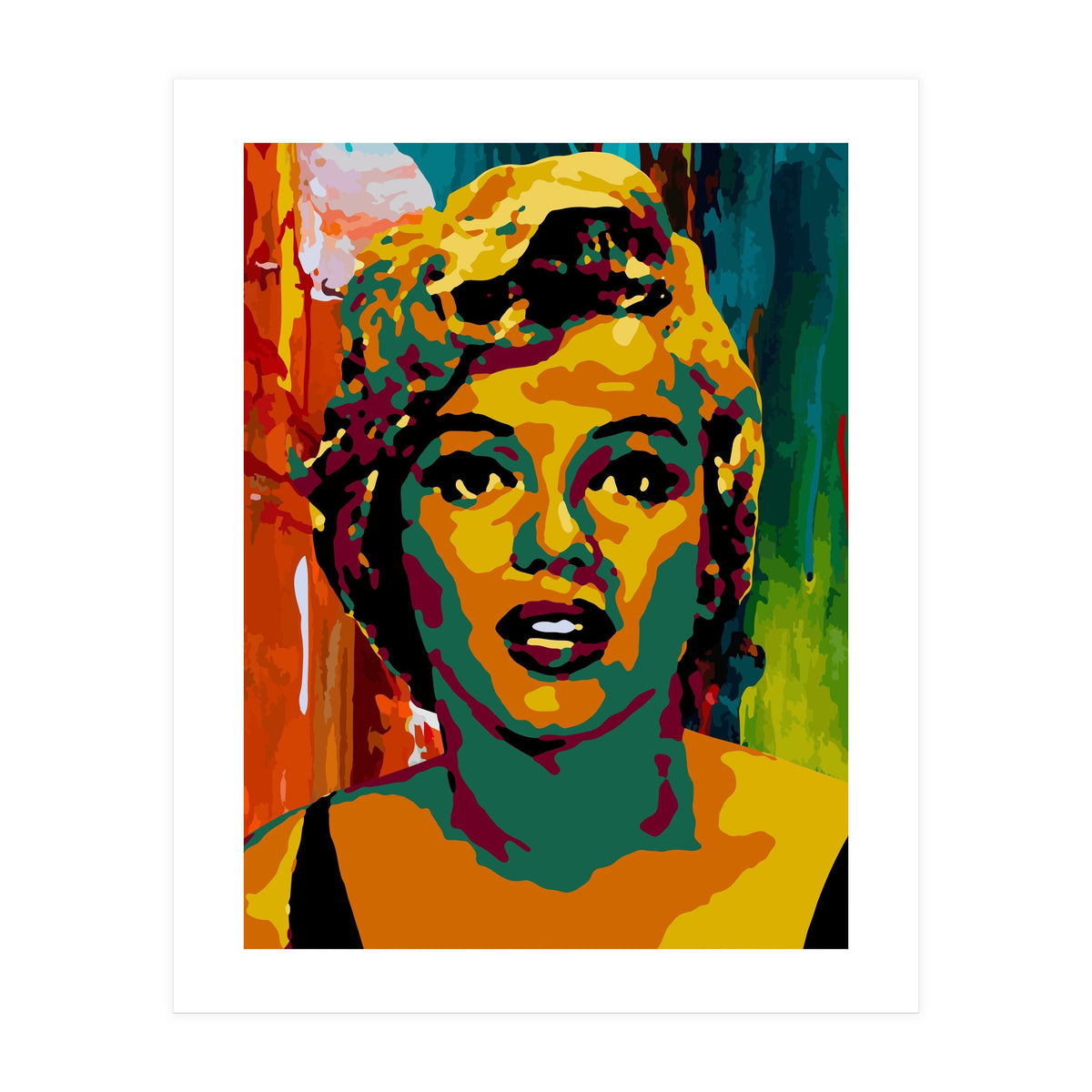 Marilyn Monroe Colorful abstract 3 (Print Only)