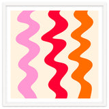 Squiggly Lines - orange, pink and cream thumbnail