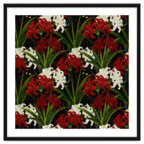 Red and White Spider Lily Flower Print Elegant Botanical Japanese Inspired Floral Artwork thumbnail