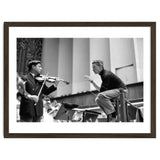Conductor Herbert von Karajan rehearsing with Nathan Milstein in Lucerne, Switzerland. Lucerne,1957. thumbnail