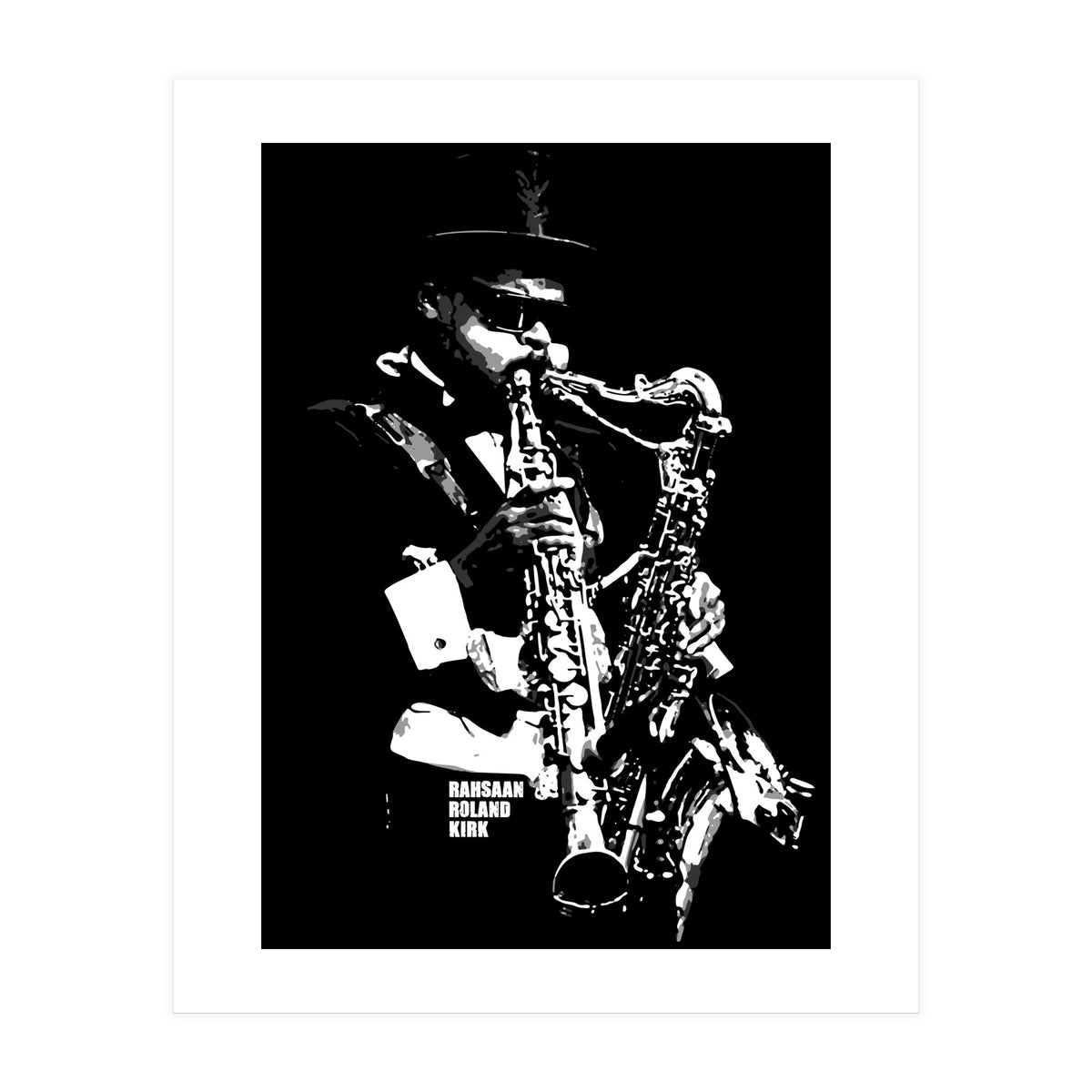 Rahsaan Roland Kirk American Jazz Multi-Instrumentalist (Print Only)