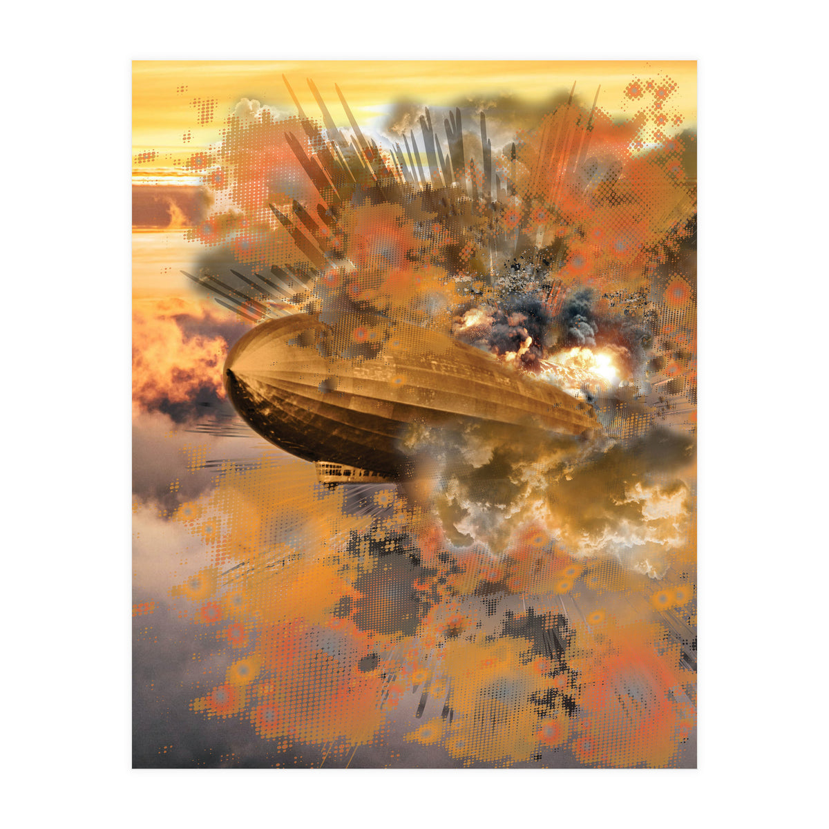 Zeppelin Balloon Explosion (Print Only)