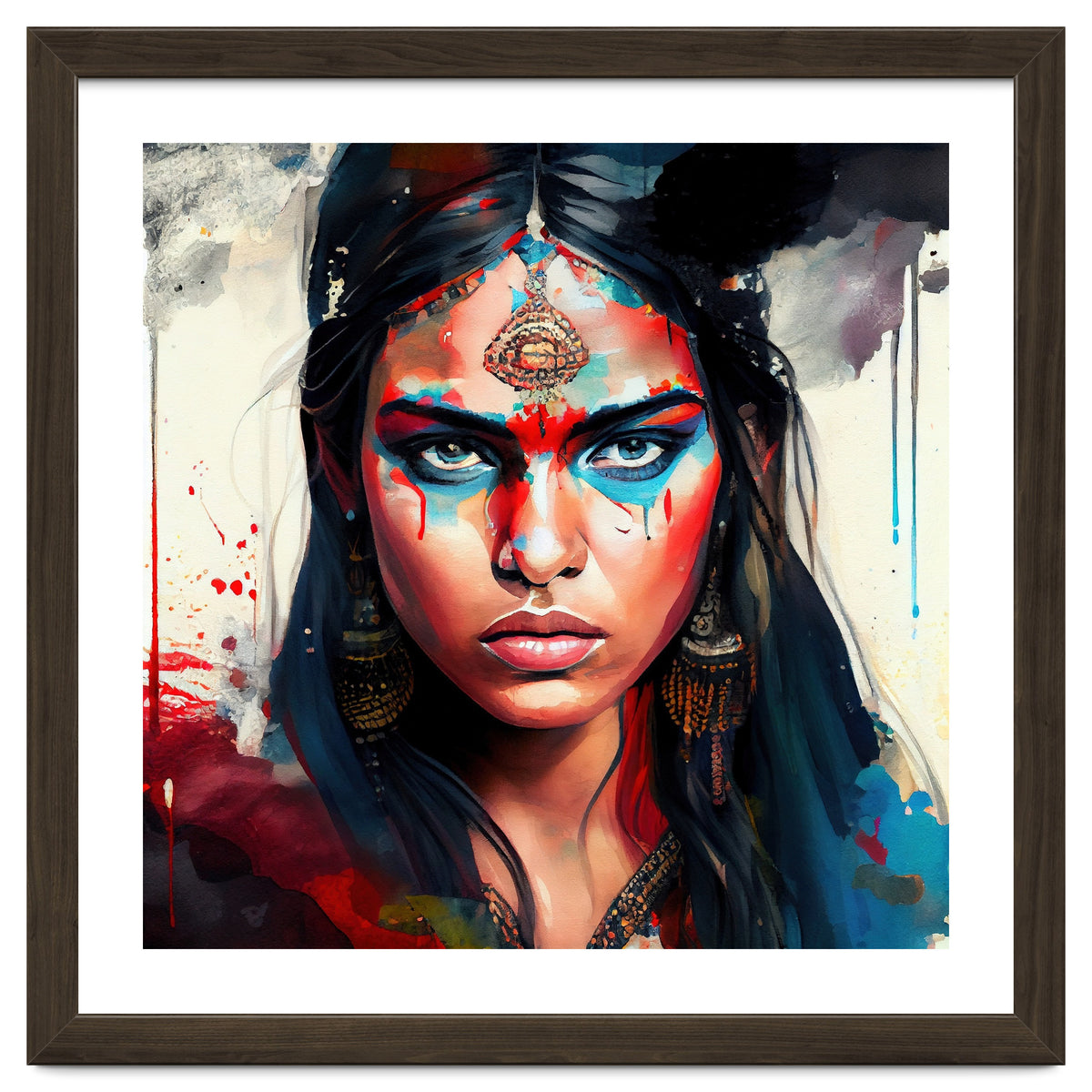 War Paint Hindu Warrior Portrait