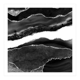 Black & Silver Agate Texture 08  (Print Only) thumbnail